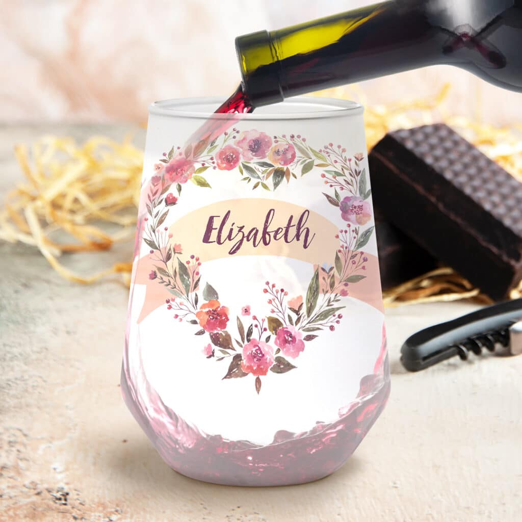 Frosted Stemless Wine Glass