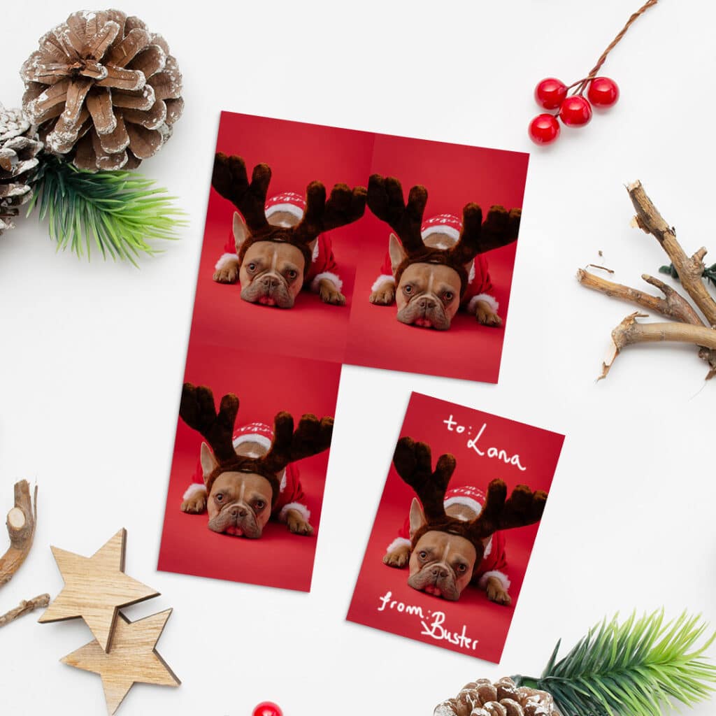 Make wallet print photos for unique gift tags this Christmas